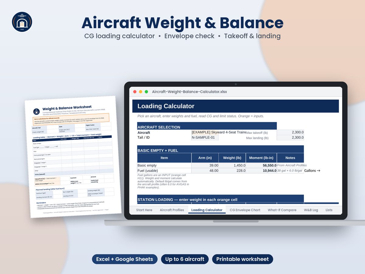 Aircraft Weight & Balance Calculator preview